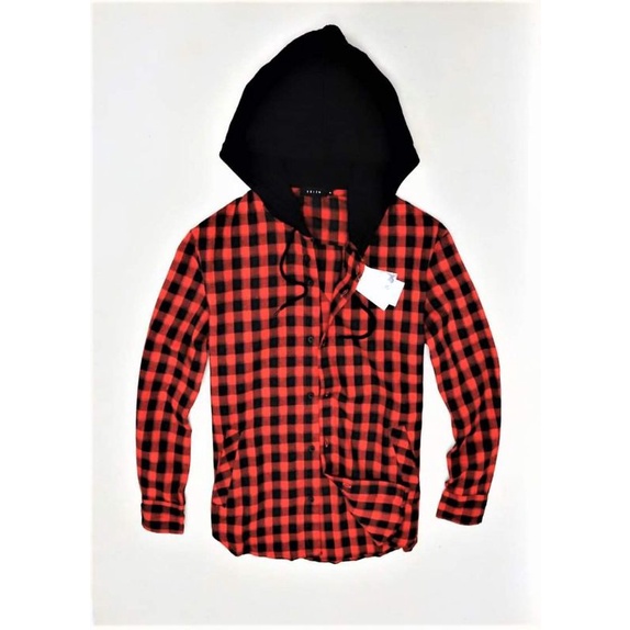 Áo khoác unisex sơmi dạ có mũ xuất dư xịn VNXK