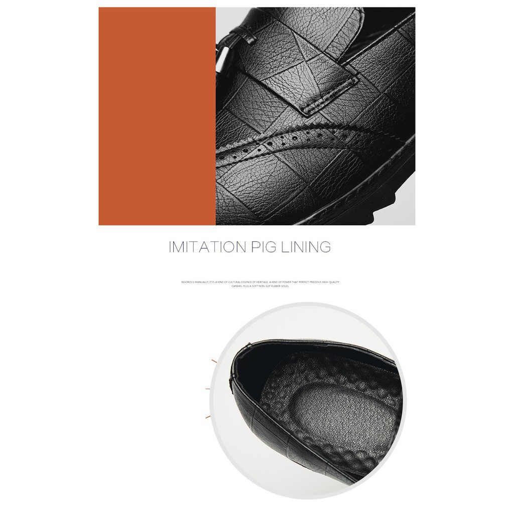 Men's leather shoes with luxurious tassels