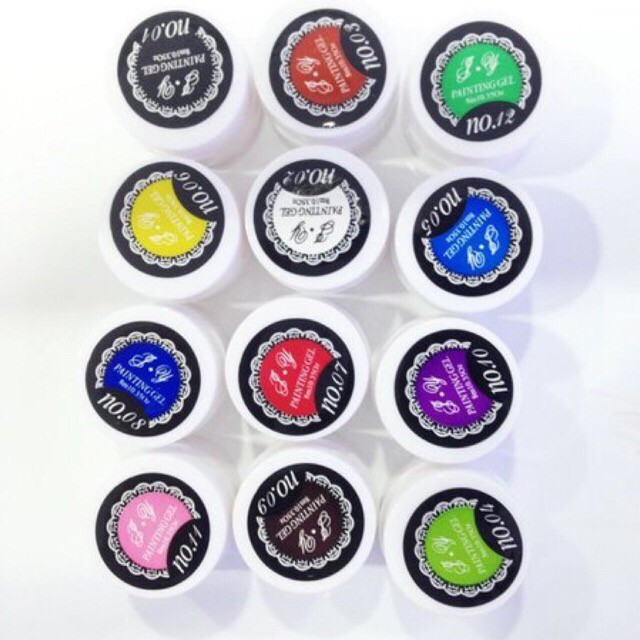 Gel vẽ 12 màu chất đặc