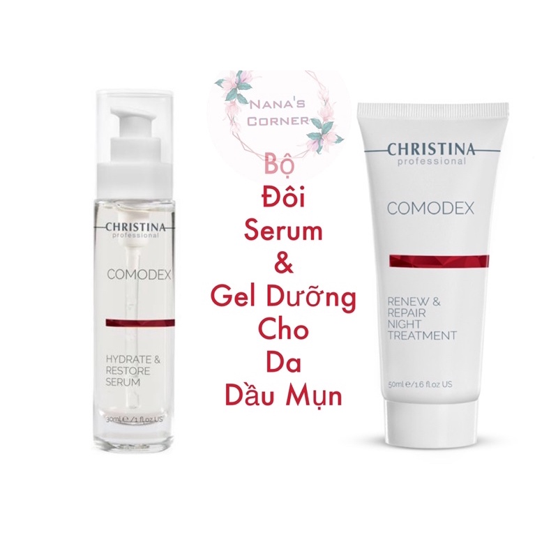 Combo Dưỡng Cho Da Dầu Mụn Ch.ris.tina Co:mo:dex