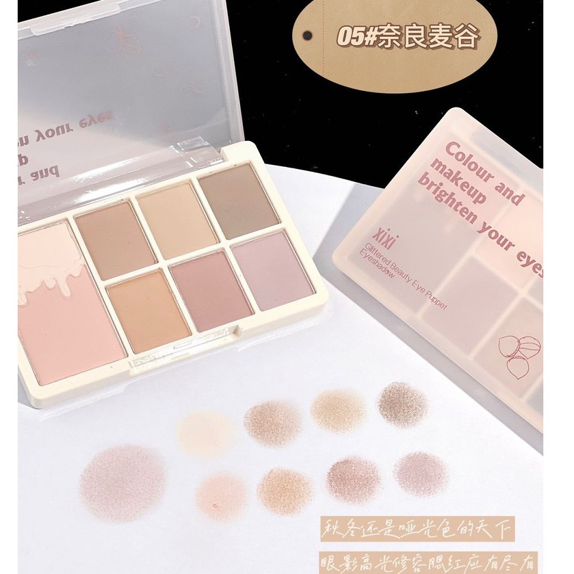 Phấn mắt xixi 7 màu lì + ánh ngọc trai  cho người mới bắt đầu trang điểm hàng ngày  Nội Địa Trung