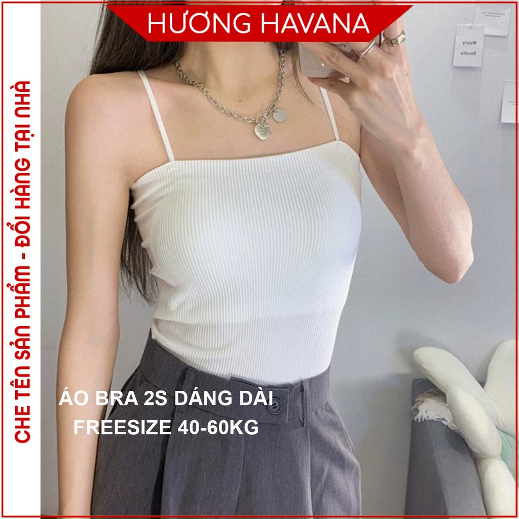 Áo bra 2s có đệm ngực dáng dài chất cotton gân tăm hàng đẹp Havana FLA66 | BigBuy360 - bigbuy360.vn