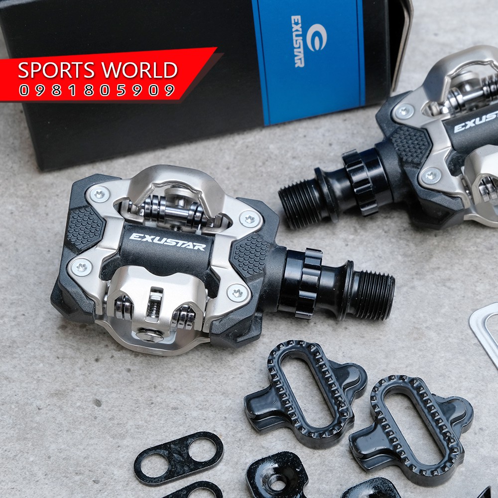 Pedal can dòng MTB hàng Đài Loan EXUSTAR, can 2 mặt