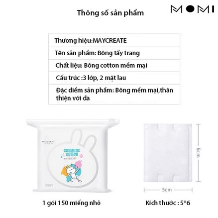 Bông tẩy trang Maycreate 150 miếng Soft Close Skin Mẫu Mới BMS2