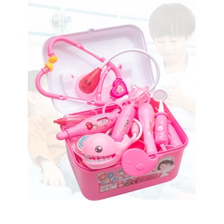 Bộ đồ chơi bác sĩ cho bé có hộp đựng có đèn, ánh sáng, búp bê, cá heo khám răng ,đồ chơi trí tuệ cho bé, trẻ em