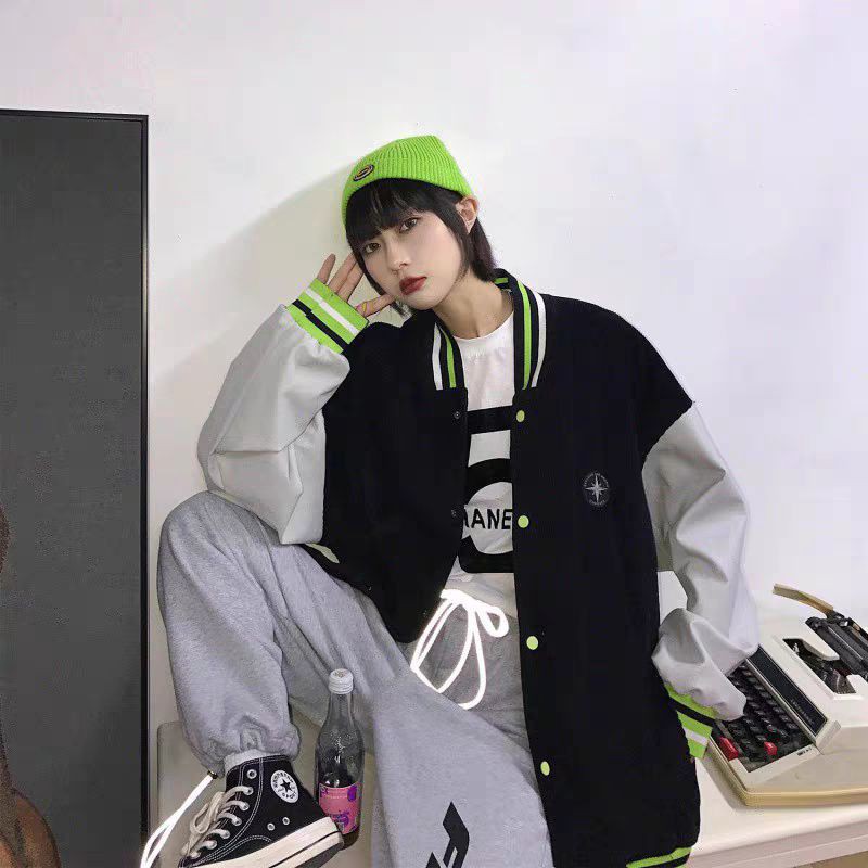 áo khoác bóng chày nhung tăm tay dù 😋 | BigBuy360 - bigbuy360.vn