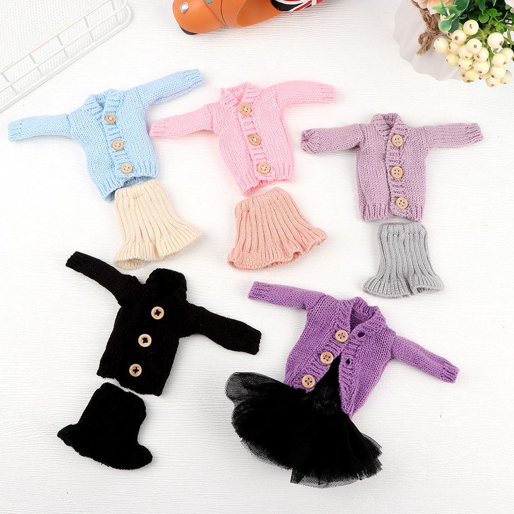 RAINBOW 1 Bộ Áo Len Dệt Kim Thủ Công Nhiều Màu Sắc Giản Dị