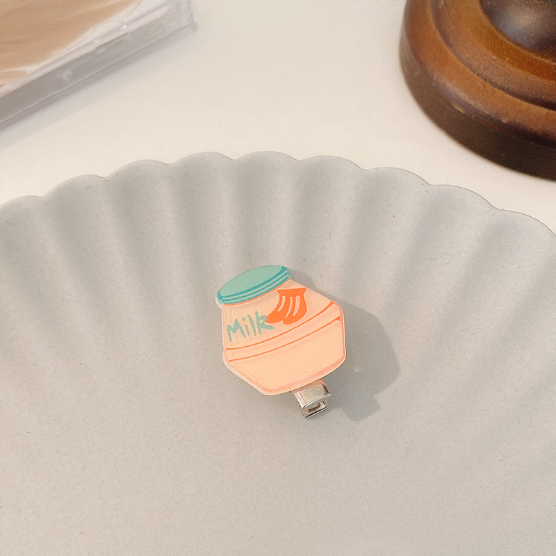 Kẹp tóc hình chai nước hoạt họa nhiều kiểu tùy chọn đáng yêu