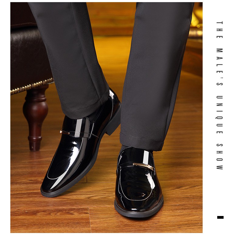 Giầy da nam bóng Italy GDN001