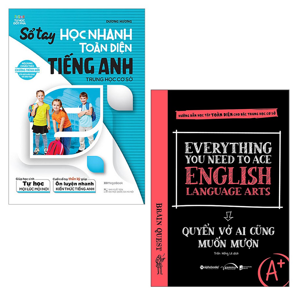 Sách - Combo: Sổ tay học nhanh toàn diện tiếng Anh THCS + Everything You Need to Ace English Language Arts (2 cuốn)