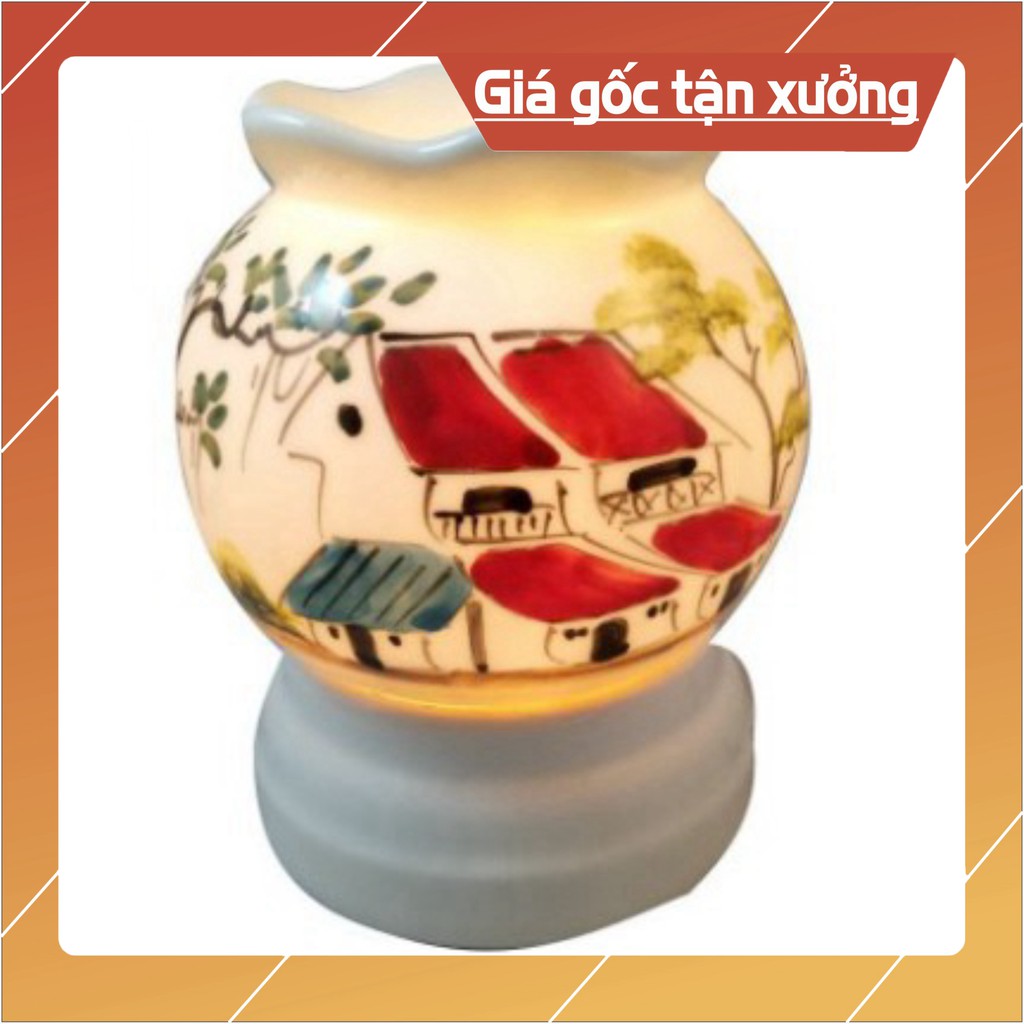 [Thanh Lý] Đèn Xông Tinh Dầu Bát Tràng Giúp Đuổi Muỗi Làm Đèn Ngủ size to 13x11cm giao Mẫu Ngẫu Nhiên