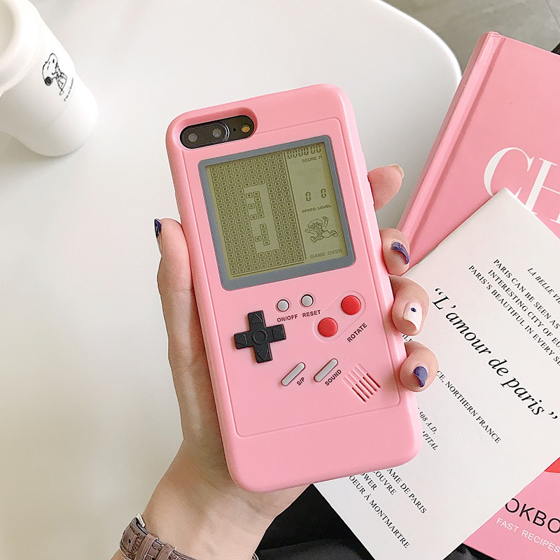 iPhone 12 Pro Gameboy Tetris Mobile Phone Case Cover Accessories Gadgets iPhone 12 Pro Max Xs Max 11 Pro Max X XR SE 2020 12 Mini 6 6s 7 8 Plus Play Blokus Game Console Colorful Apple Case