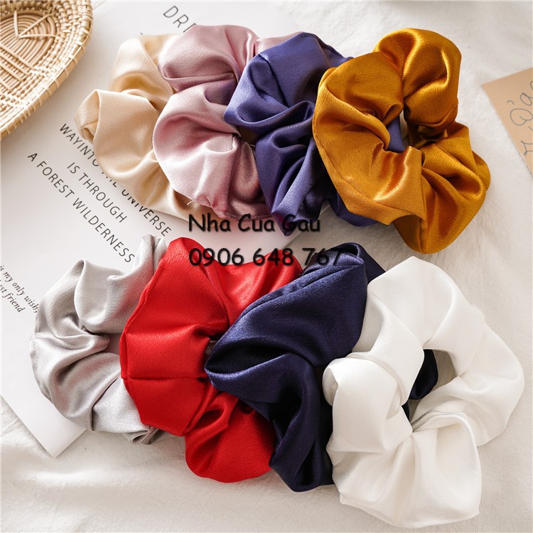 Scrunchies lụa bóng đẹp xỉuuu hàng QC cao cấp