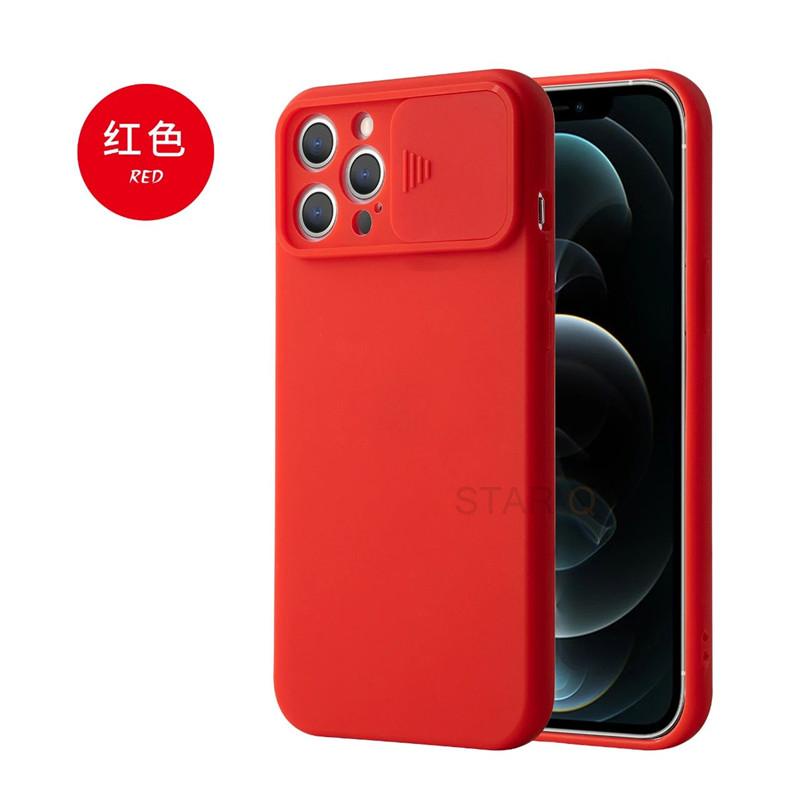 Ốp Điện Thoại Silicon Có Nắp Trượt Bảo Vệ Camera Cho Iphone 13 Pro 11 12 13pro Max Mini Iphone13 12pro