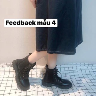 Giày boots Da nữ cổ cao mới