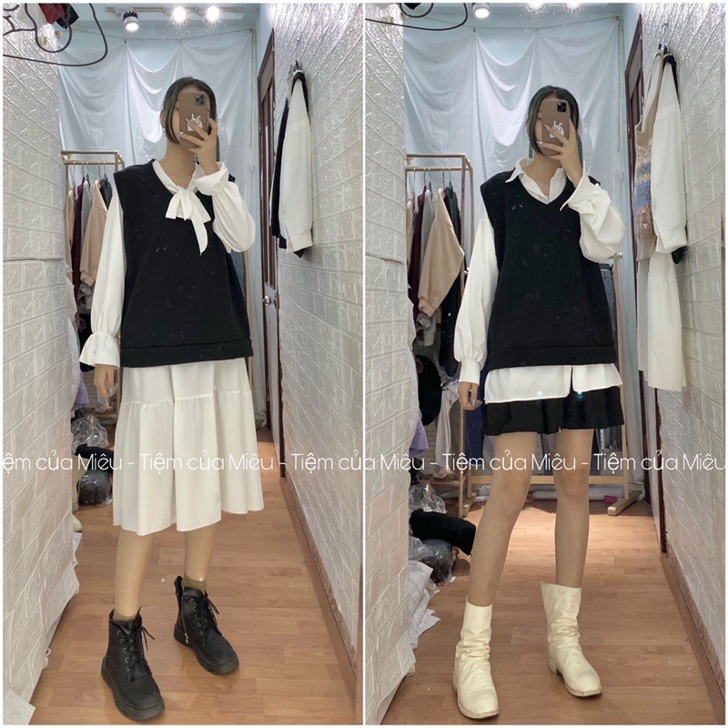 SET VÁY CỔ NƠ + GHILE ( có tách lẻ) | BigBuy360 - bigbuy360.vn