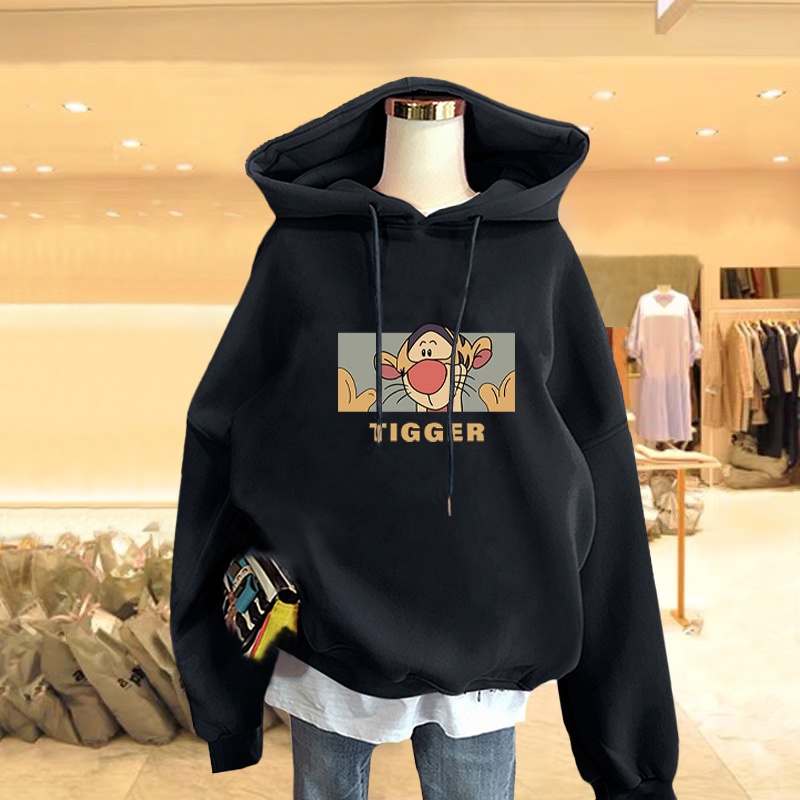Áo hoodie dài tay in họa tiết độc đáo dáng rộng hợp thời trang phong cách Hàn Quốc | WebRaoVat - webraovat.net.vn
