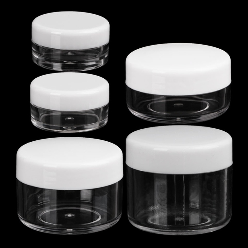 Ch * : ready stock : chai mẫu nhỏ hộp lưu trữ mini di động lọ đựng đồ trang điểm bằng nhựa cho hộp đựng