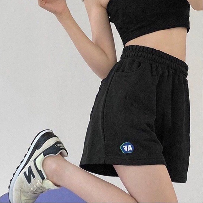 Quần Short Da Cá Ống Rộng AF 💙 HD Clothings 💙 Sooc đùi thể thao cạp chun suông trơn basic, họa tiết trẻ trung Ulzzang