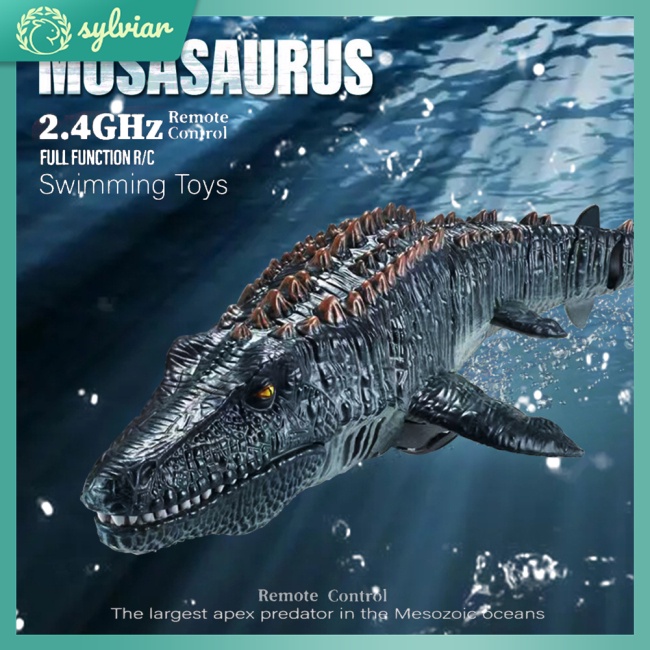 Đồ Chơi Tàu Ngầm Điều Khiển Từ Xa Khủng Long Mosasaurus Có Đèn Phun Nước Cho Trẻ Em