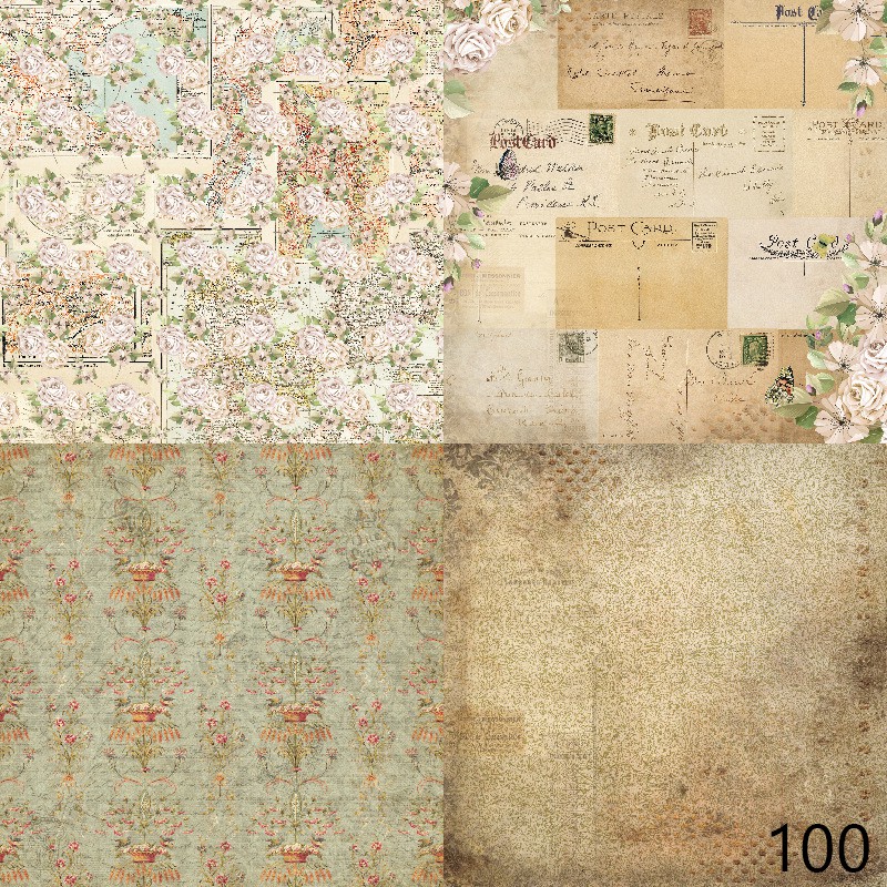Memories - Giấy In Họa Tiết 15*15cm Làm Thiệp, Scrapbook, Lovebox, Mini Album...