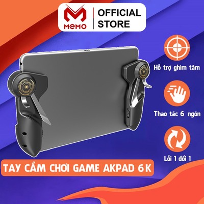 Tay cầm chơi game máy tính bảng lPAD MEMO AKPAD 6K thao tác 6 ngón hỗ trợ ghìm tâm thiết kế công thái học chơi PUBG FF