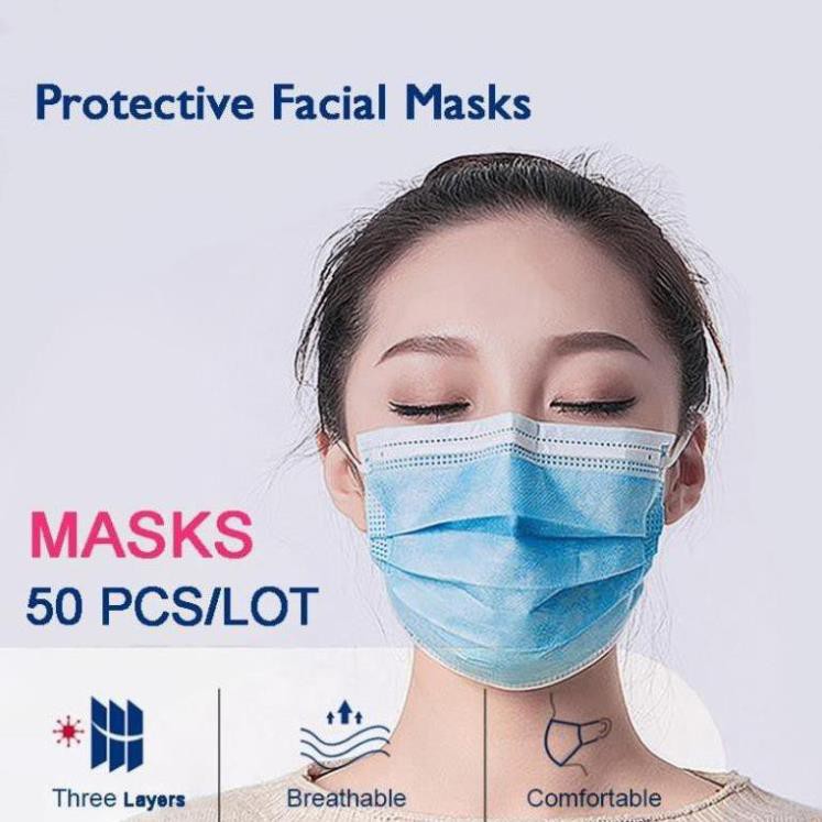 [SALE SỐC] Set 50 Khẩu Trang Chống Bụi 4 Lớp