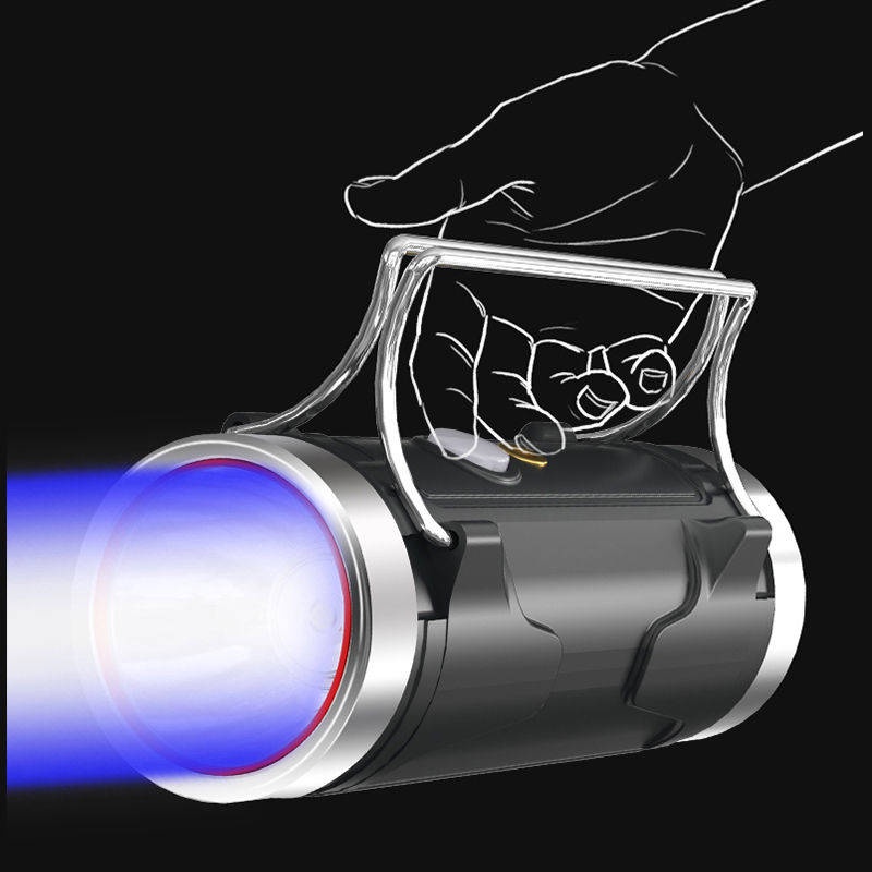 Đèn Pin Ánh Sáng Xanh Dương Công Suất Cao Có Thể Sạc Lại Cho Câu Cá Ban Đêm