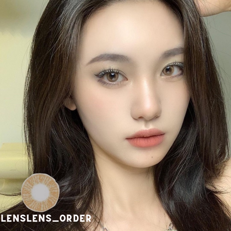 Kính Áp Tròng Lens Mắt Nâu Tây Đủ Độ Cận 0-9 Độ
