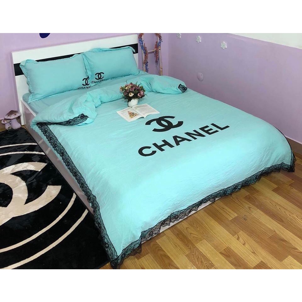 Trọn bộ 5 món ga gối chăn cotton đũi siêu mềm mịn (ib chọn mẫu)