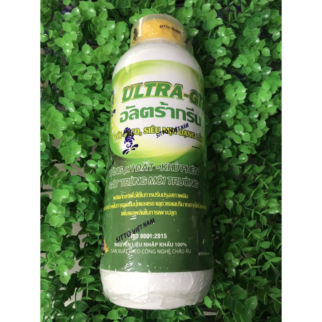 Vôi nước cải tạo đất Ultra Green chai 1 lít