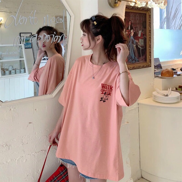 Áo thun tay lỡ FREESHIPPhông in hình siêu ơi xinh dáng rộng [oversize]