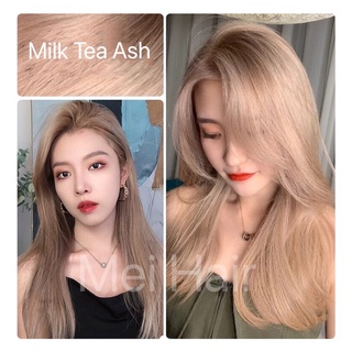 Milk Tea Ash - Kèm dưỡng và tẩy - Nâu Trà sữa - Màu nhuộm tóc thời trang nội địa Trung