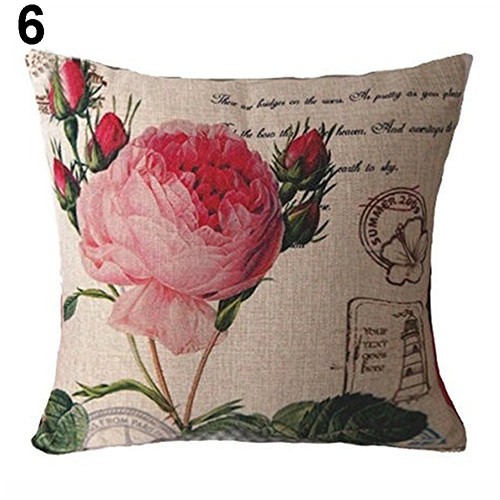 Vỏ áo gối họa tiết hoa kiểu cổ điển để trang trí nội thất