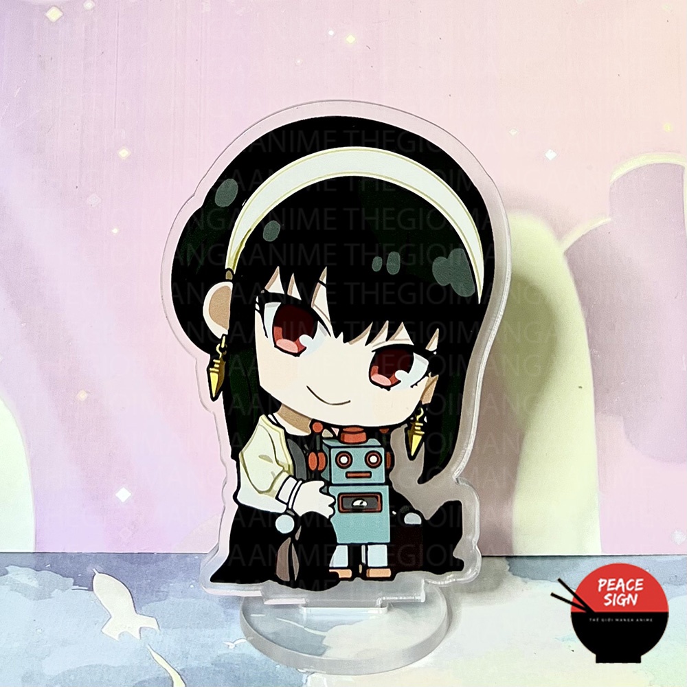 Standee mini in hình SPY X FAMILY ver ÔM mô hình GIA ĐÌNH ĐIỆP VIÊN anime chibi mica trưng bày