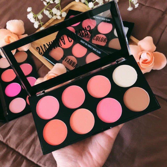 Phấn má hồng kèm tạo khối 8 ô sivana colour ultra bám màu siêu bền [ HÀNG CAO CẤP THÁI LAN ] | BigBuy360 - bigbuy360.vn