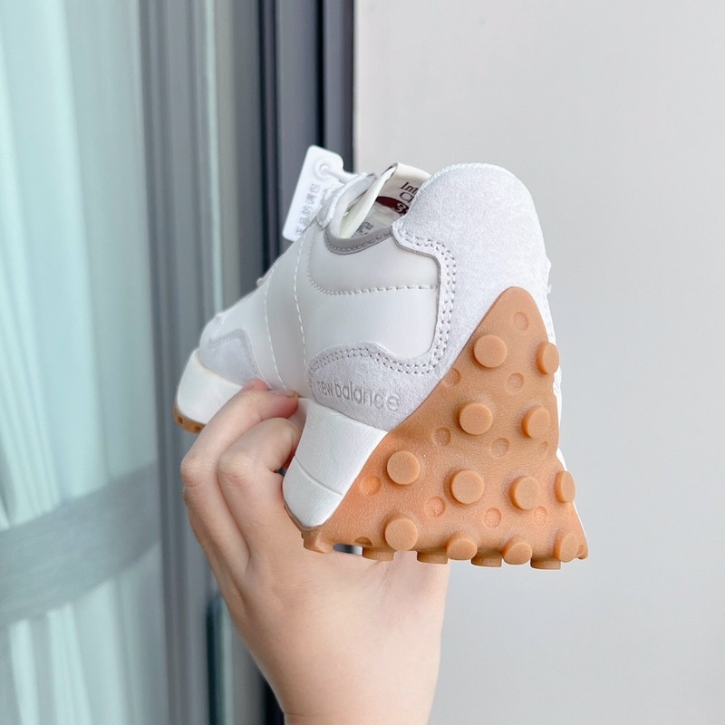 Giày Sneaker Thể Thao NB Newbalance 327 Đỏ Mận Đế nâu-Ảnh Thật