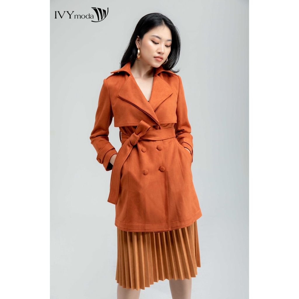 Áo khoác nữ da lộn IVY moda MS 77C6018