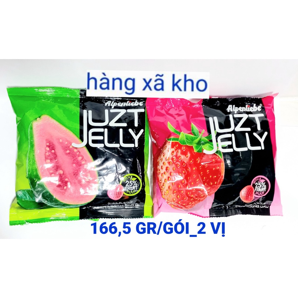 Kẹo Dẻo Alpenliebe Juzt Jelly Dâu và Ổi 166,5 gr, hsd:12/2022