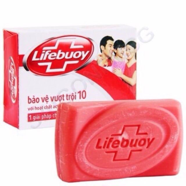 Combo 3 cục Xà Bông Cục Lifebuoy diệt khuẩn Bảo Vệ Vượt Trội tặng khăn