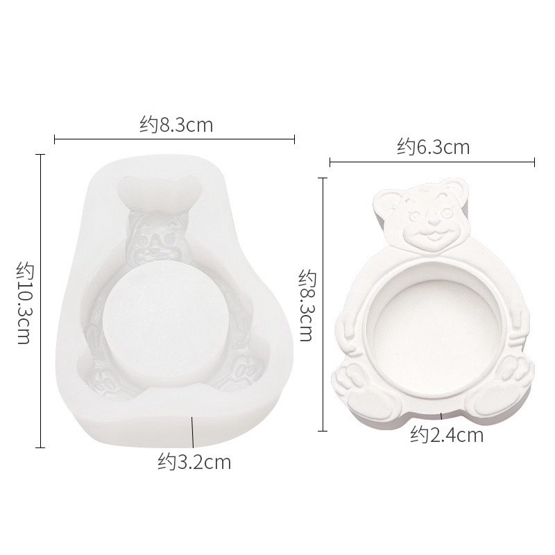 Khuôn Đế đựng nến tealight hình gấu