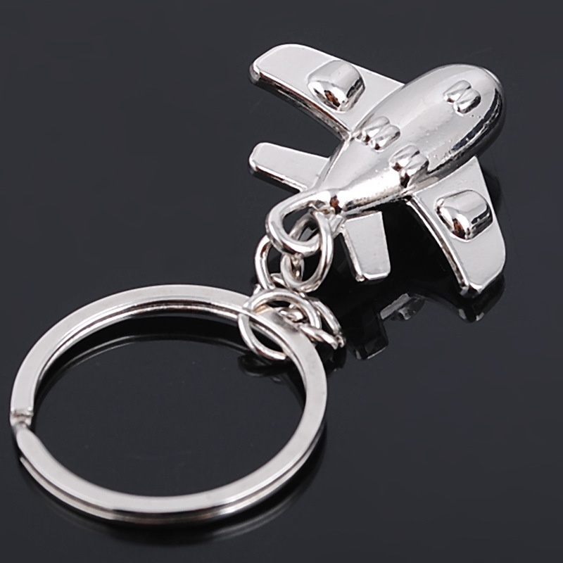Móc Khóa Kim Loại Hình Máy Bay Mini Cổ Điển