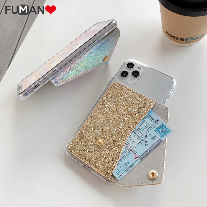 Ốp Lưng Trong Suốt Có Ngăn Đựng Thẻ Tiện Dụng Cho Oppo F11 Pro F9 F7 Find X2 Pro R19 A9 A9X