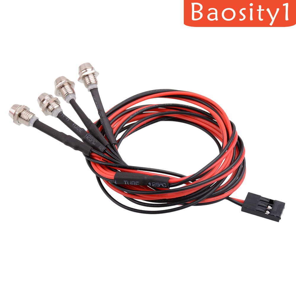 4 Đèn Pha LED 3mm Cho Xe Tải Điều Khiển Từ Xa 1 / 5 1 / 8 1 / 10 1 / 12 1 / 16