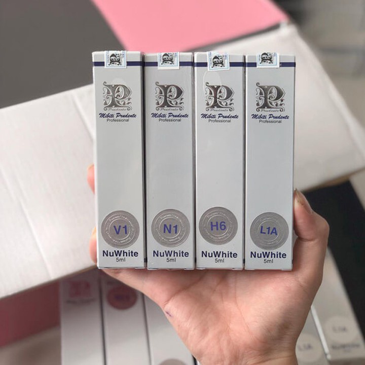 Kem Làm Hồng Vùng Kín Nuwhite V1, Kem Hồng Cô Bé V1 Giga White Mibiti Prudente 5ml Khử Thâm VùngBikini