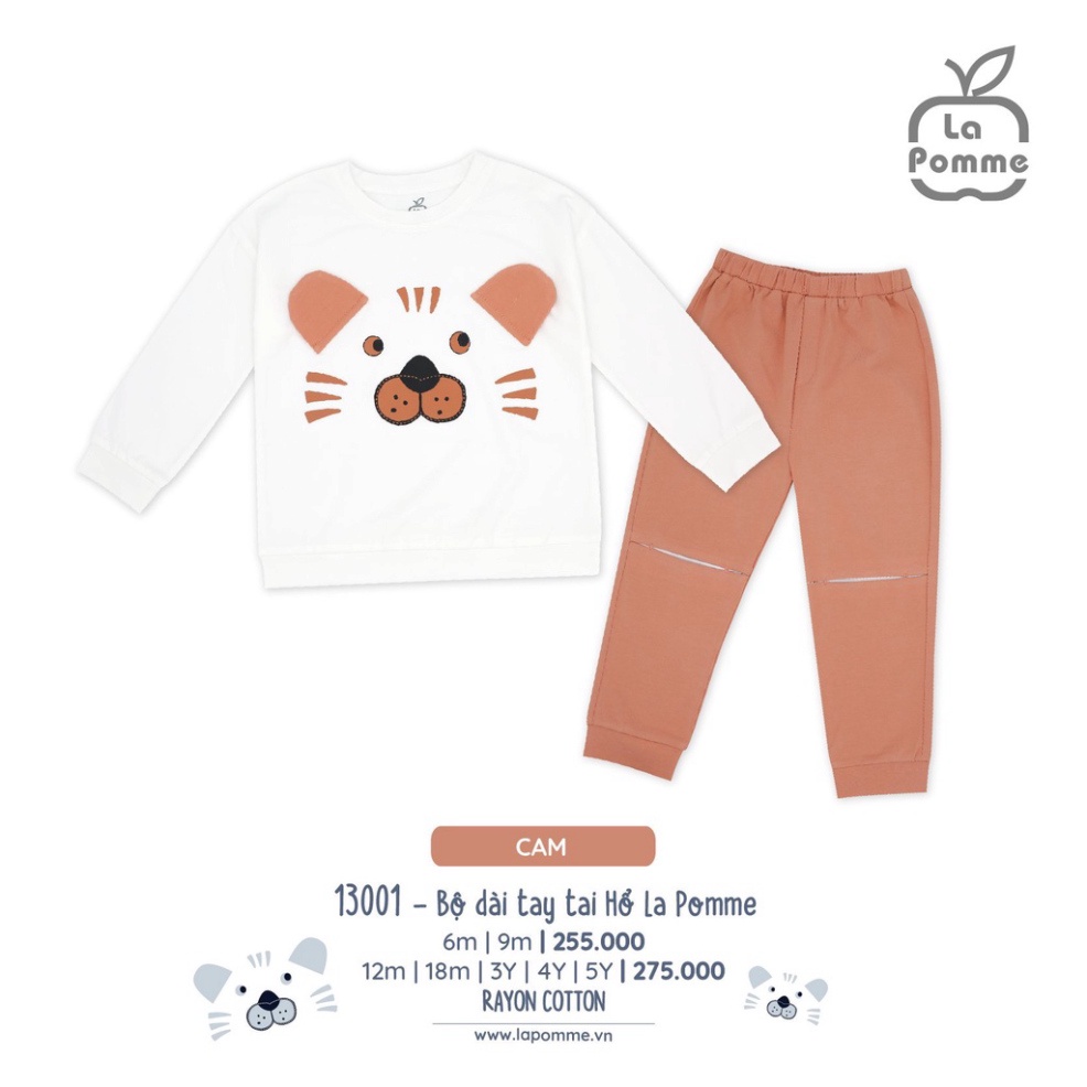 Bộ quần áo dài tay tai Hổ hãng La Pomme SL200