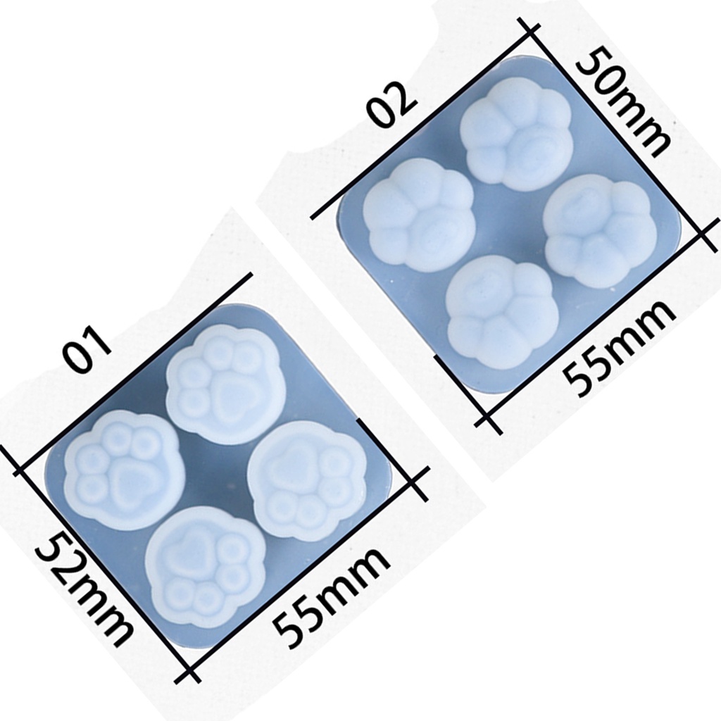 Khuôn Silicone Hình Dấu Chân Chó Cách Nhiệt Linh Hoạt Diy