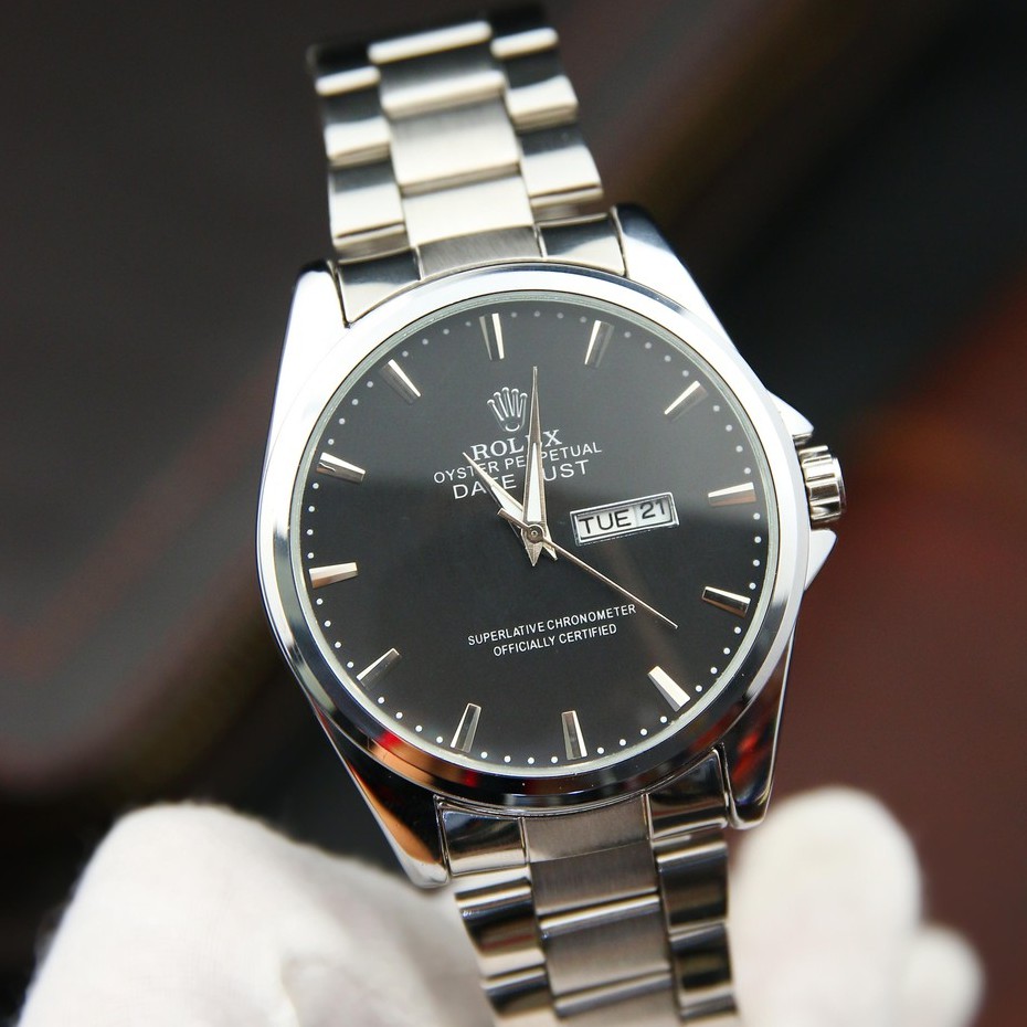 Đồng hồ nam dây thép RL RL002118 phong cách Ý mặt tròn hiển thị 2 lịch ngày tháng – Thiết kế sang trọng – Lịch lãm | BigBuy360 - bigbuy360.vn