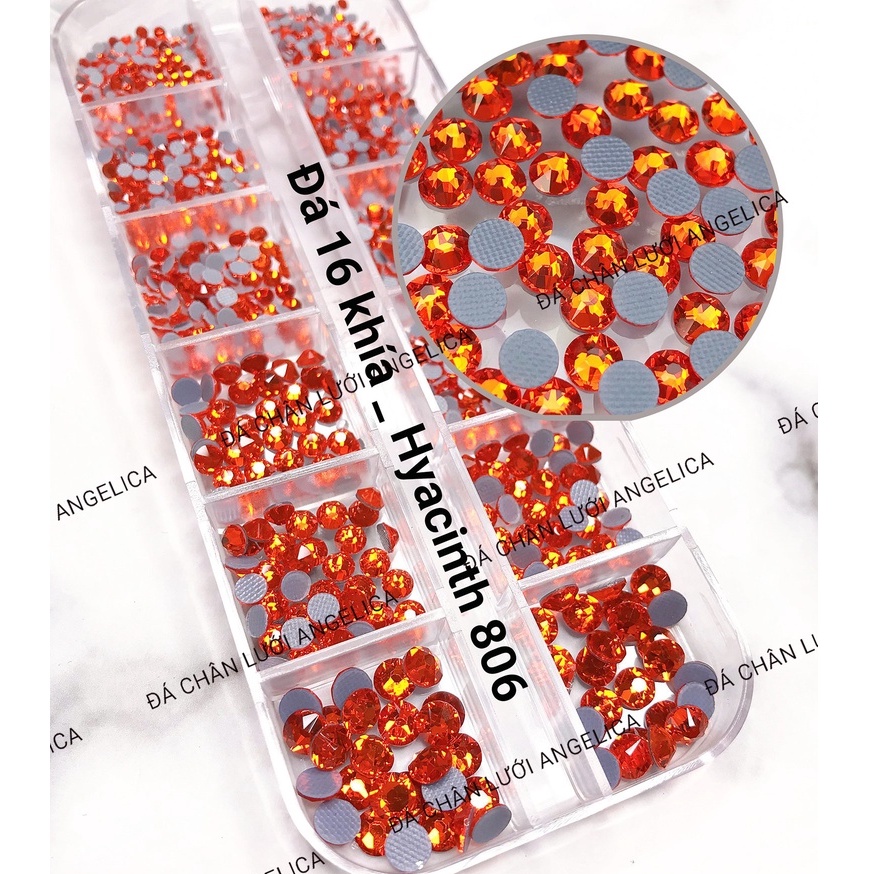Đá Nail Chân Lưới  16 Khía Hyacinth Trang Trí Móng ANGELICA 806
