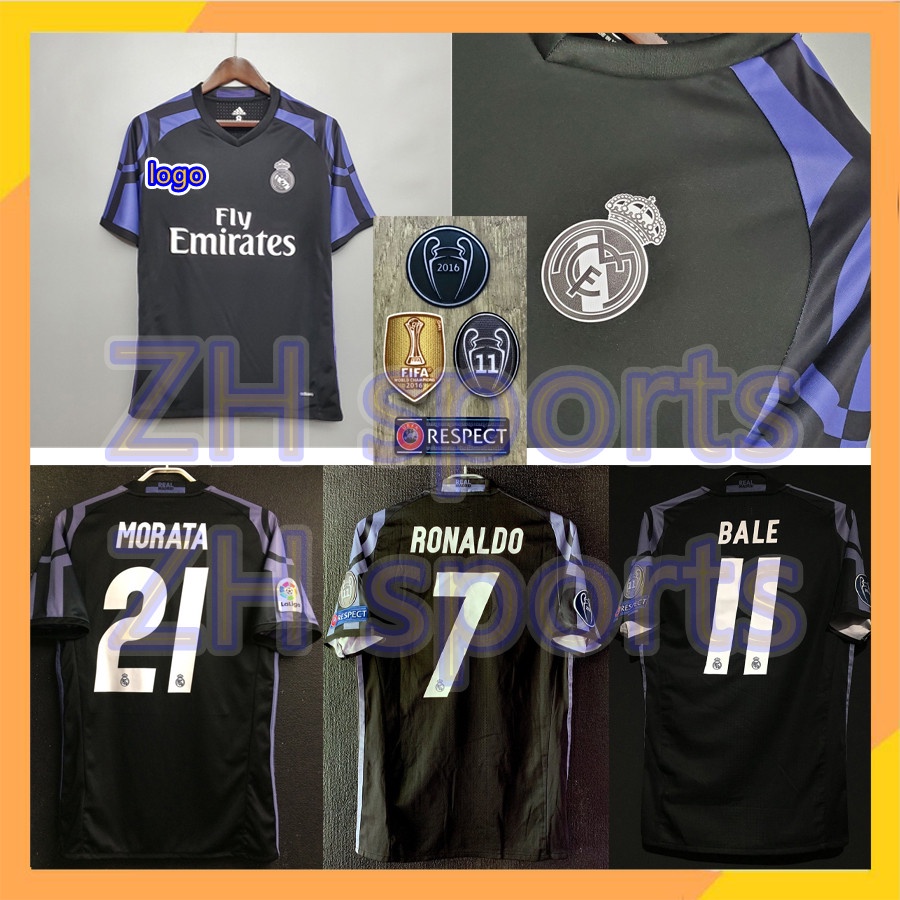 Áo Thun Bóng Đá Câu Lạc Bộ Real Madrid 16/17 BELE11 RONALDO 7 SERGIO Ramos 4 2016/2017